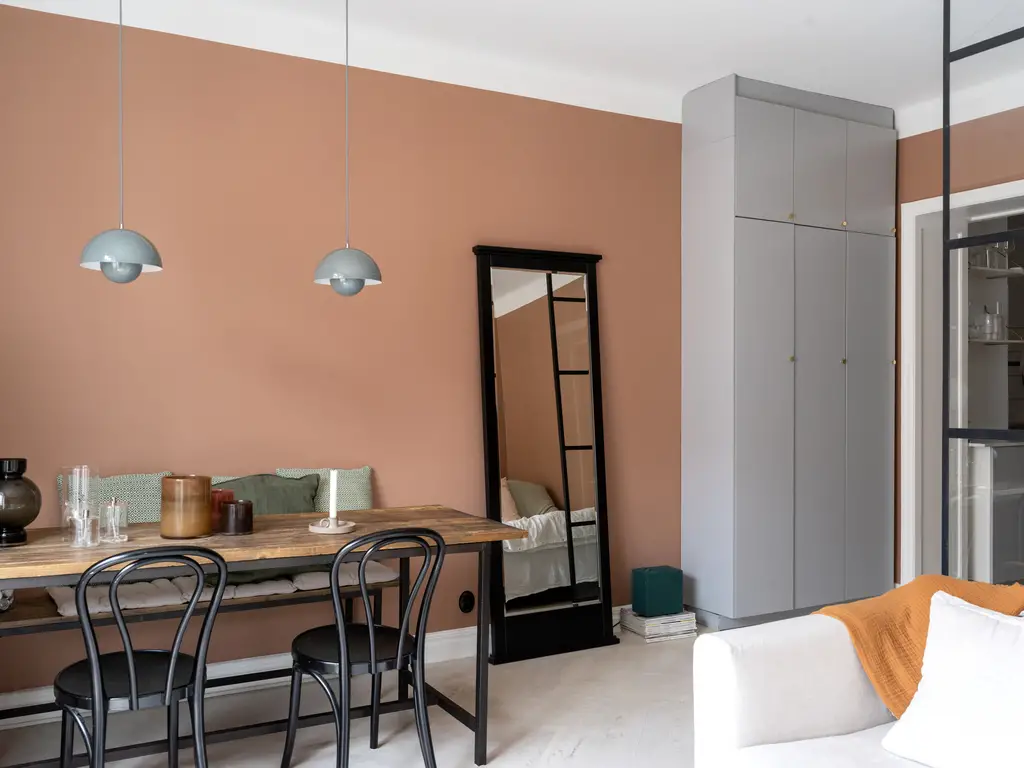 Un studio de 37m2 couleur terracotta et sa chambre vitrée-6