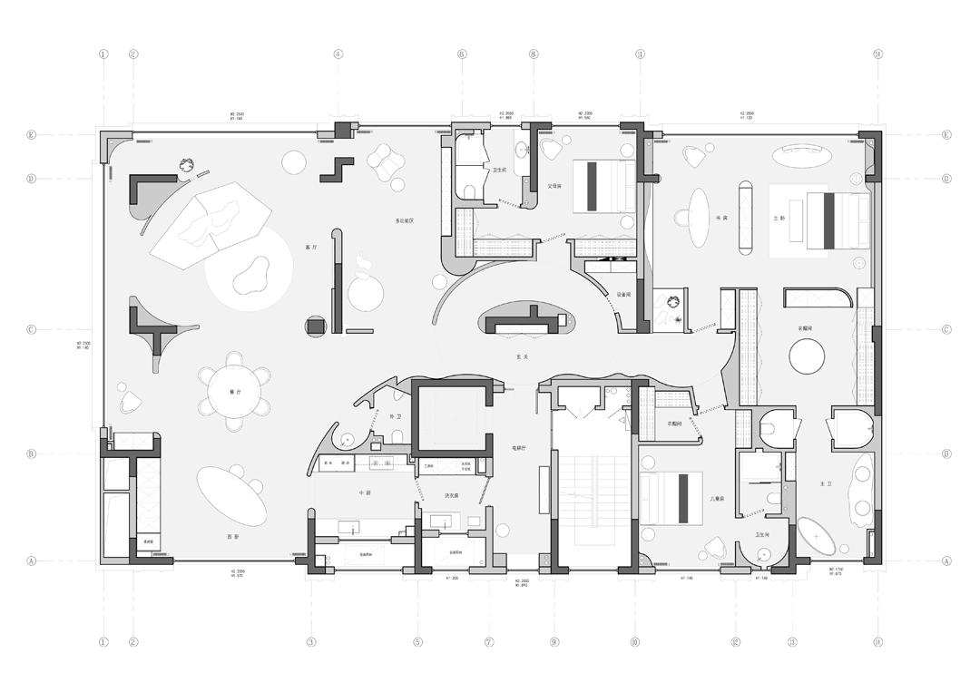 380㎡极简大平层丨辰佑设计,颜青软装-58
