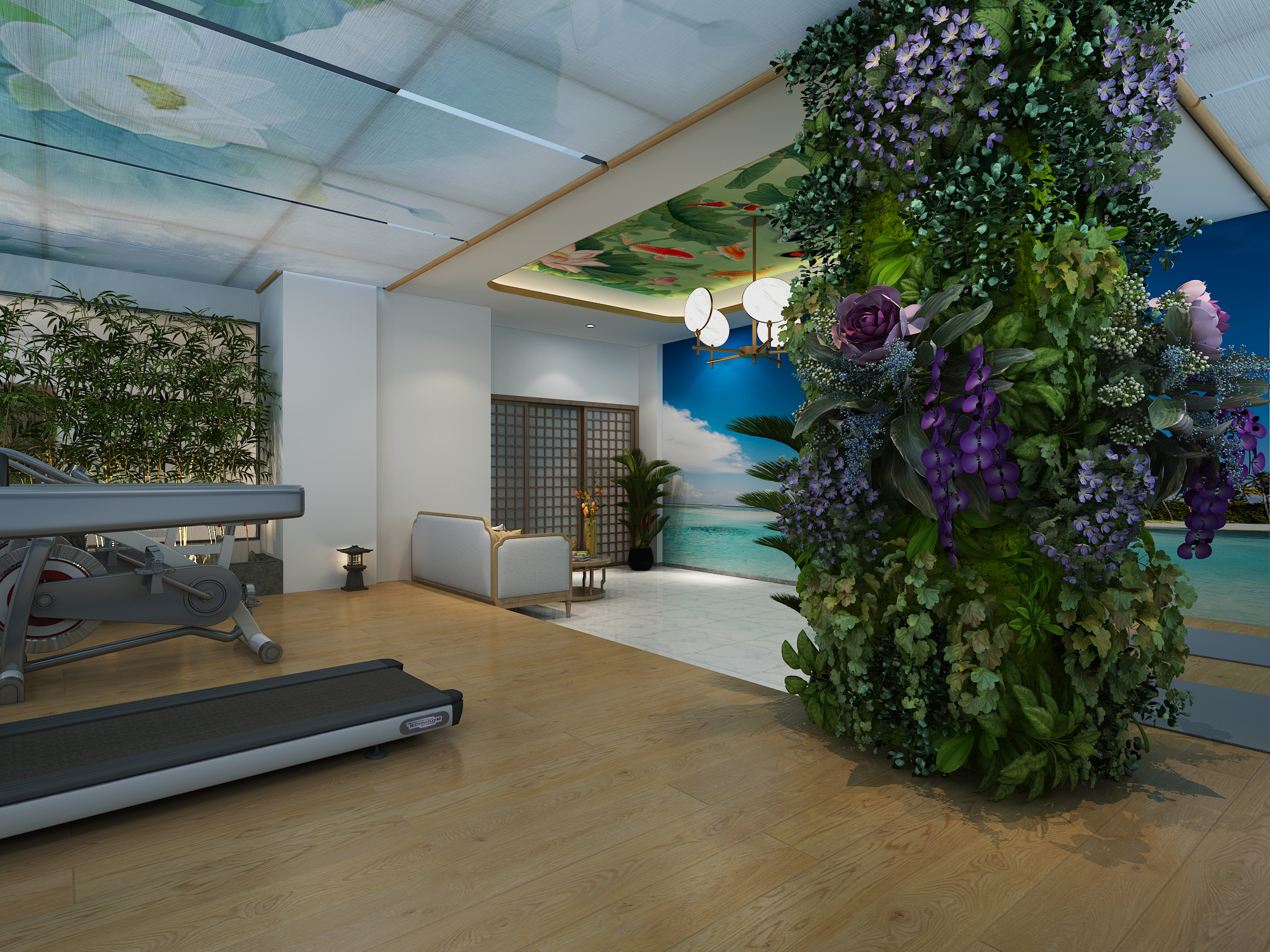 麻将室效果图-3