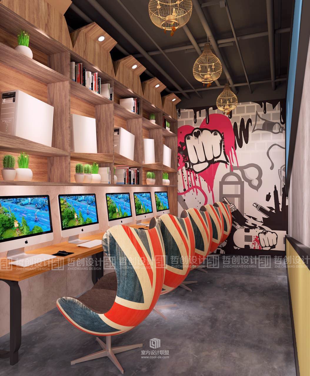 昆明专业网咖装修设计效果图分享 昆明网咖装修设计-37