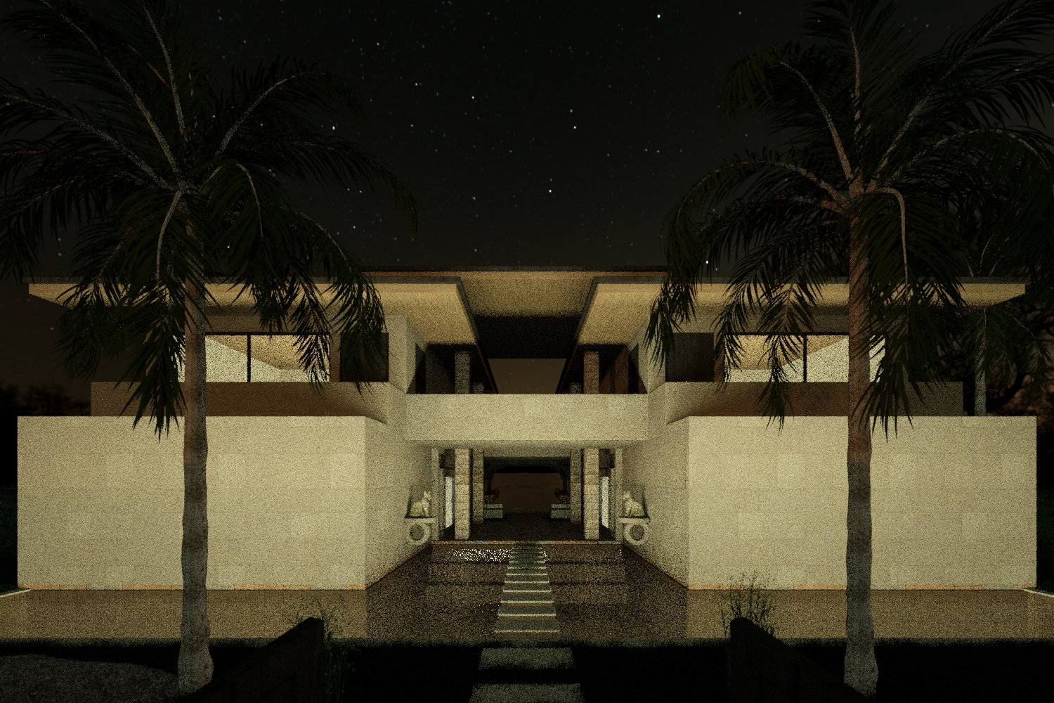 建筑表现 | 沙滩度假屋-9