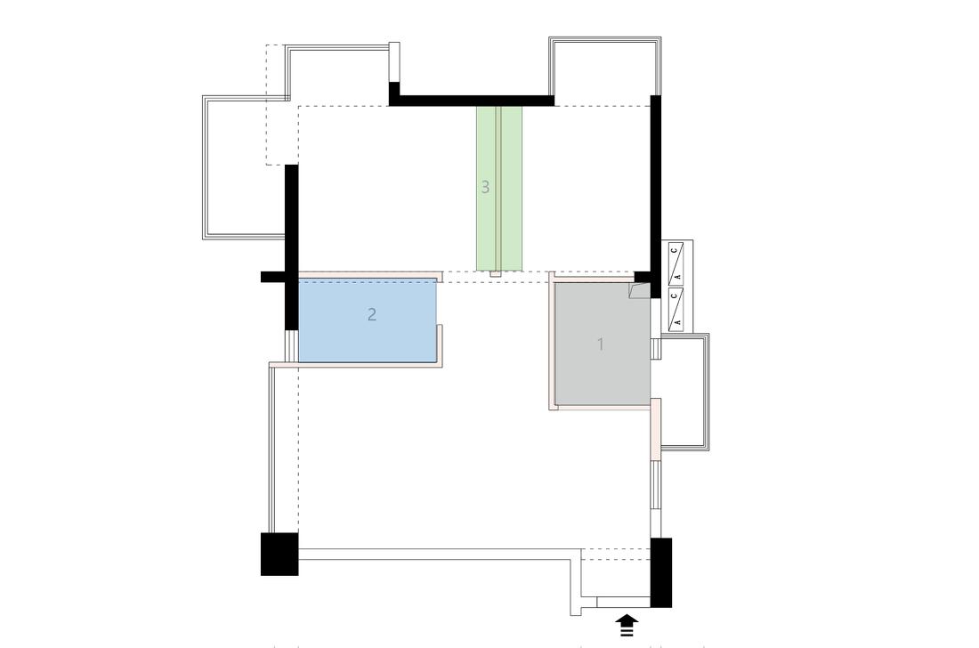 平层诗意栖居 | 灰阶 X 木色打造舒适五口之家-2