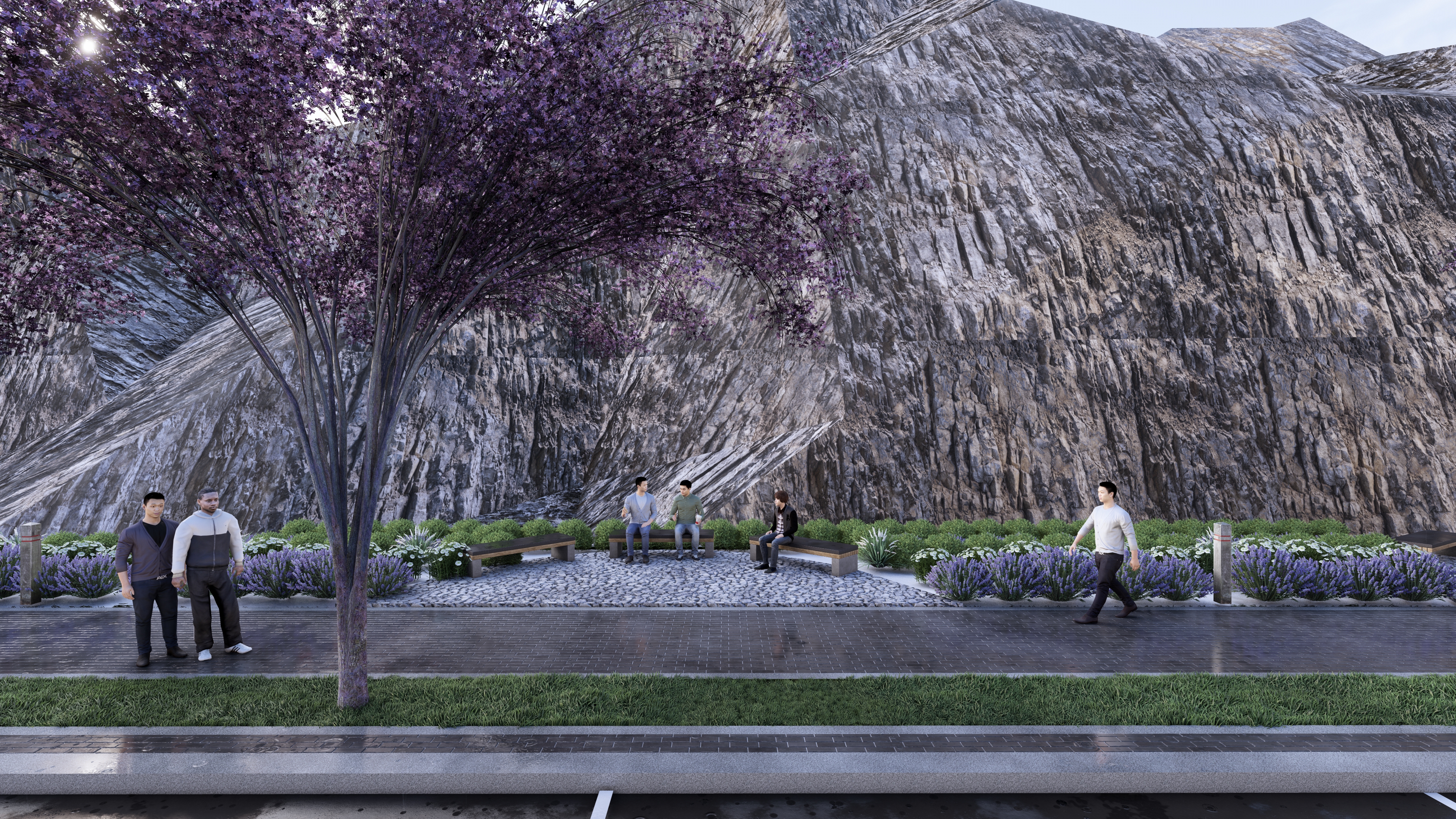 Public realm proposals - Abha main roads-16