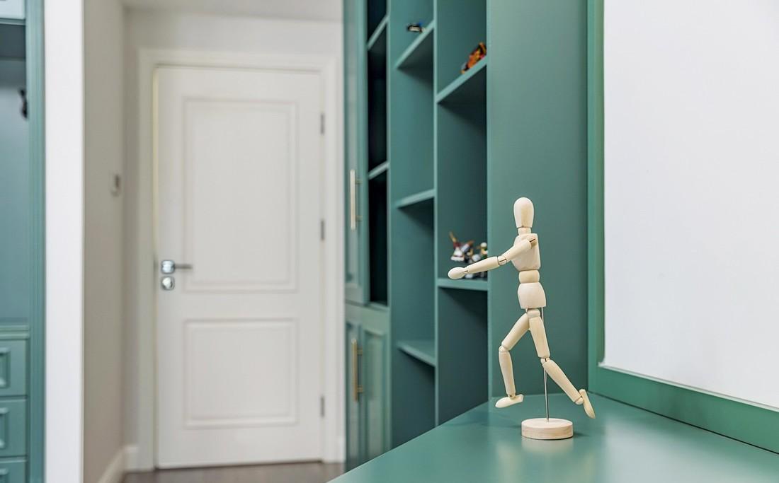 云端点墨设计丨公寓丨鎏砂 - 美式混搭风格餐厅与卧室设计-31