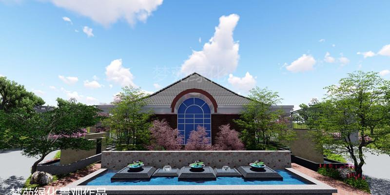 西郊庄园欧式广场绿化景观改造 | 花坛、水景、景观流水墙-8