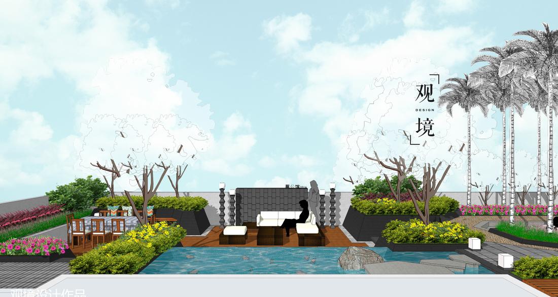 蔡先生南向屋顶花园——室内外景观相互渗透的无缝衔接设计-4