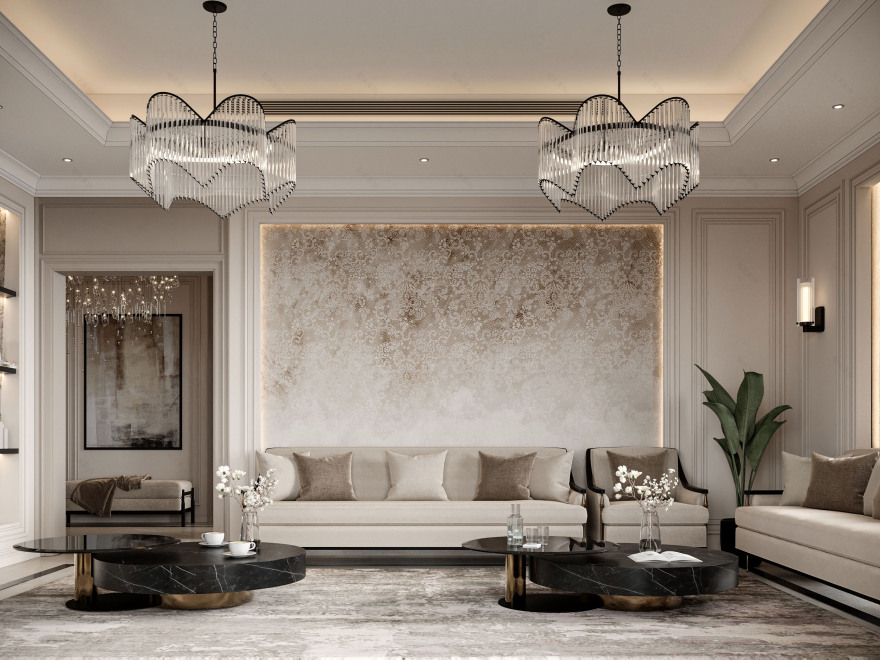 "Timeless Elegance: New Classic Style Simplex Villa"-10