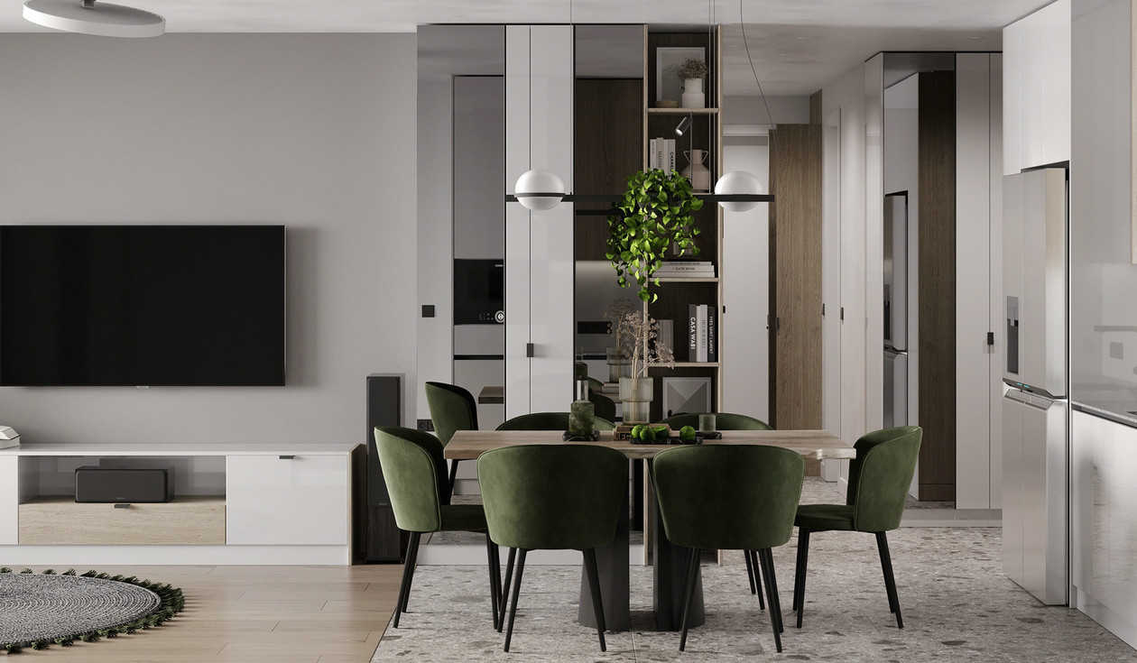 原木+绿色 大胆色调塑造个性空间-8