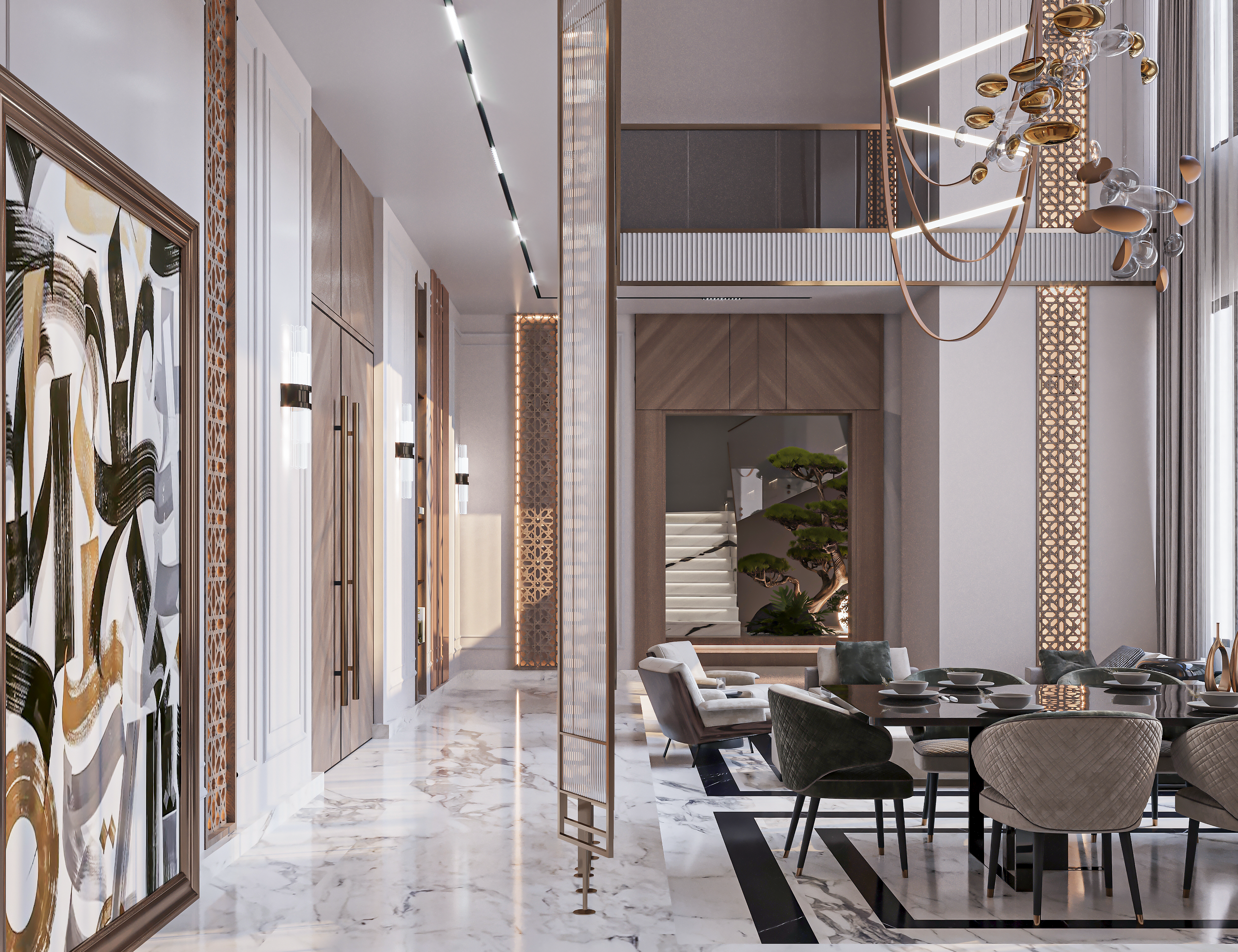 意式轻奢复式丨沙特阿拉伯丨Axis Architects-10