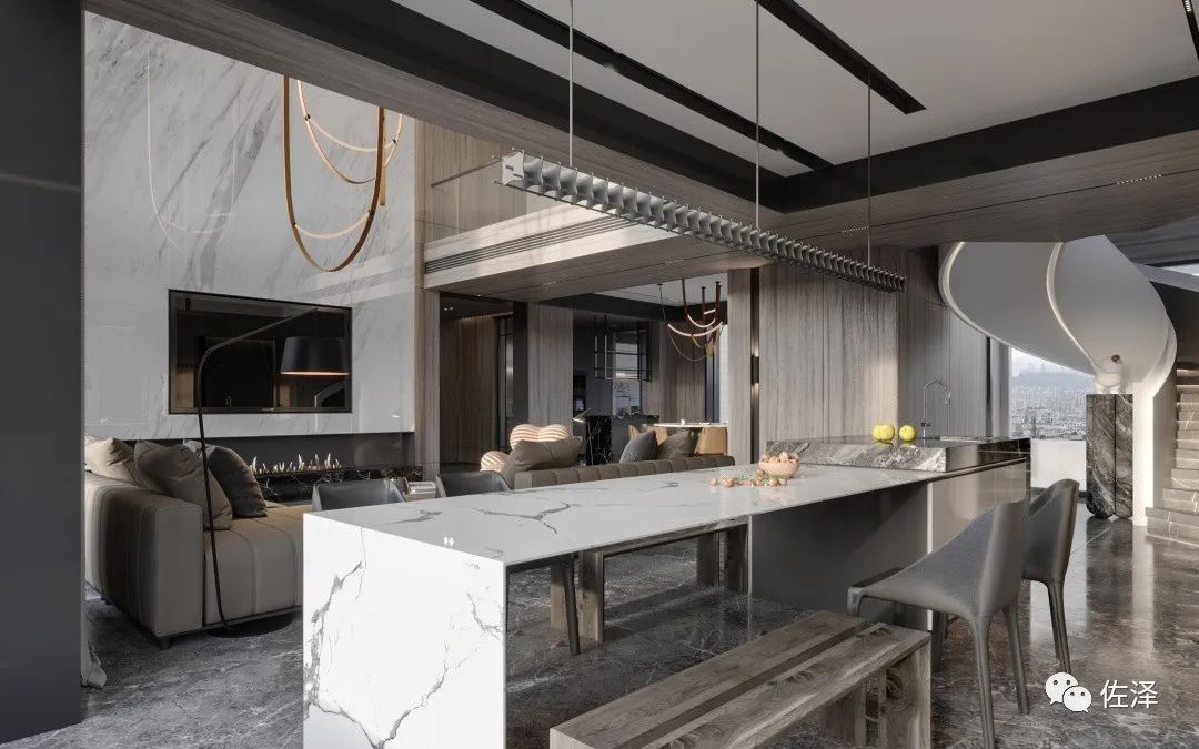 意式简约之美,佛山中信山语湖复式住宅设计-20