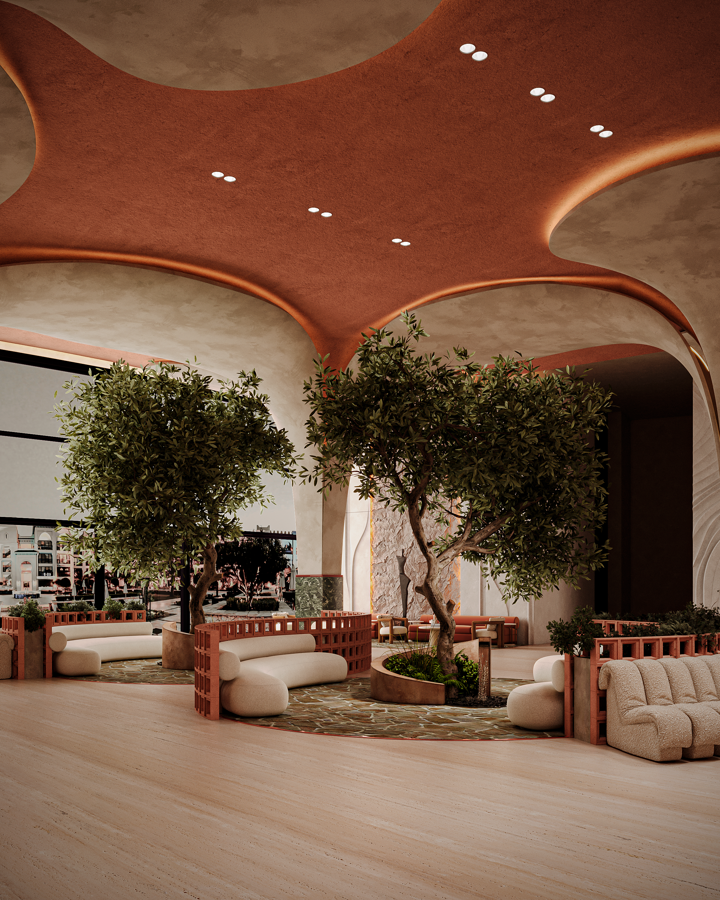 Hotel Reception Area（酒店接待区学术室内设计项目）-6