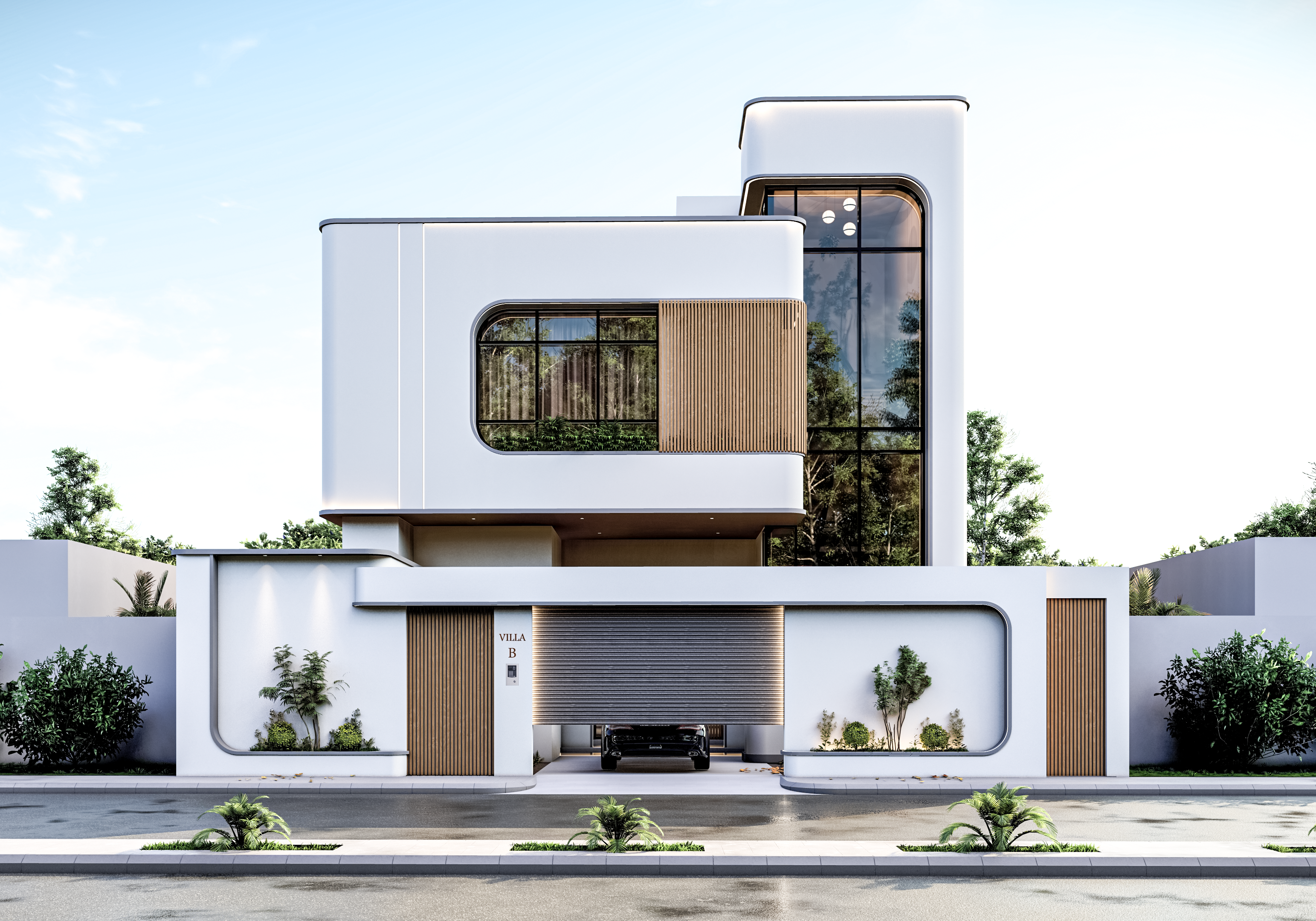 MODERN VILLA ELEVATION DESIGN - EXTERIOR-0