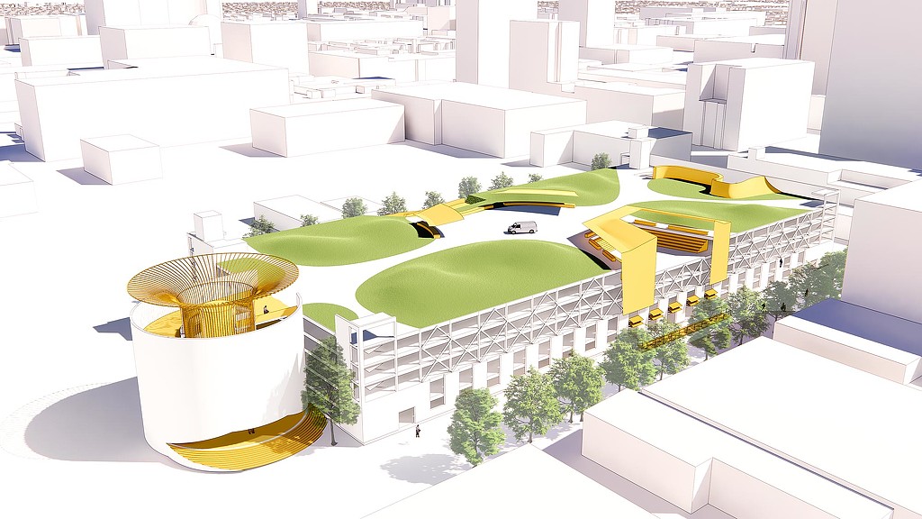 重塑公共空间 | Gensler 将停车场变身为“人民露台”-9