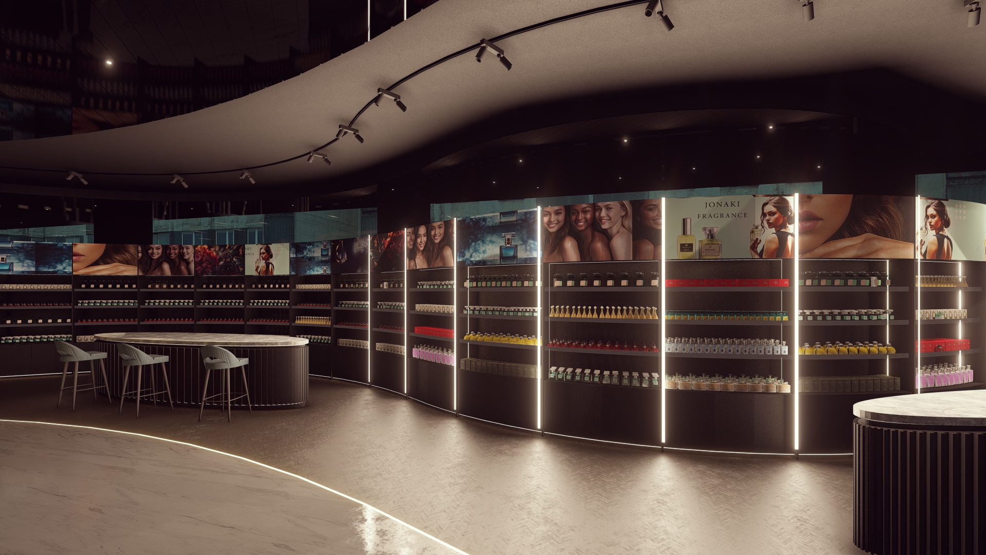 Futuristic Cosmetic Store Interior Design-10