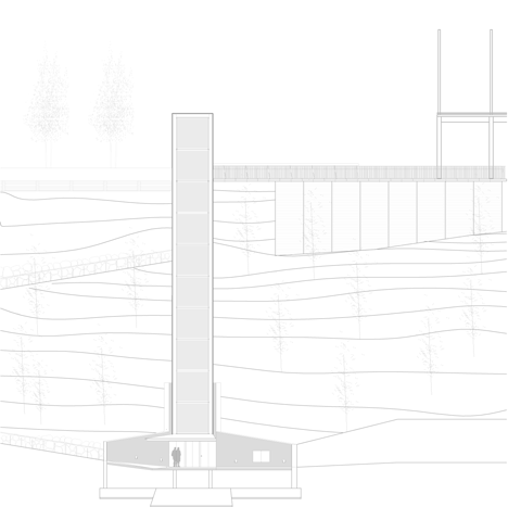 Steel-clad outdoor elevator connects the city and suburb in Pamplona-46