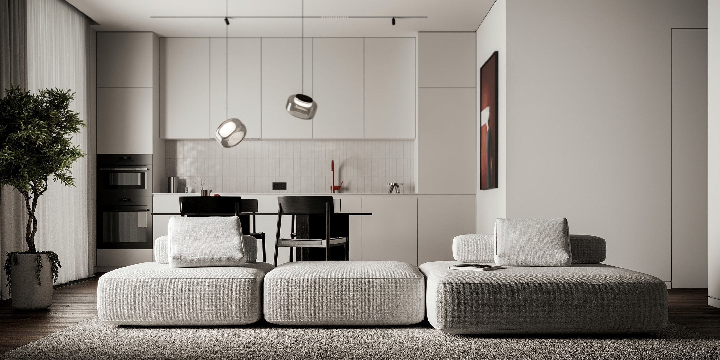 纯净黑白，简约空间设计！-0