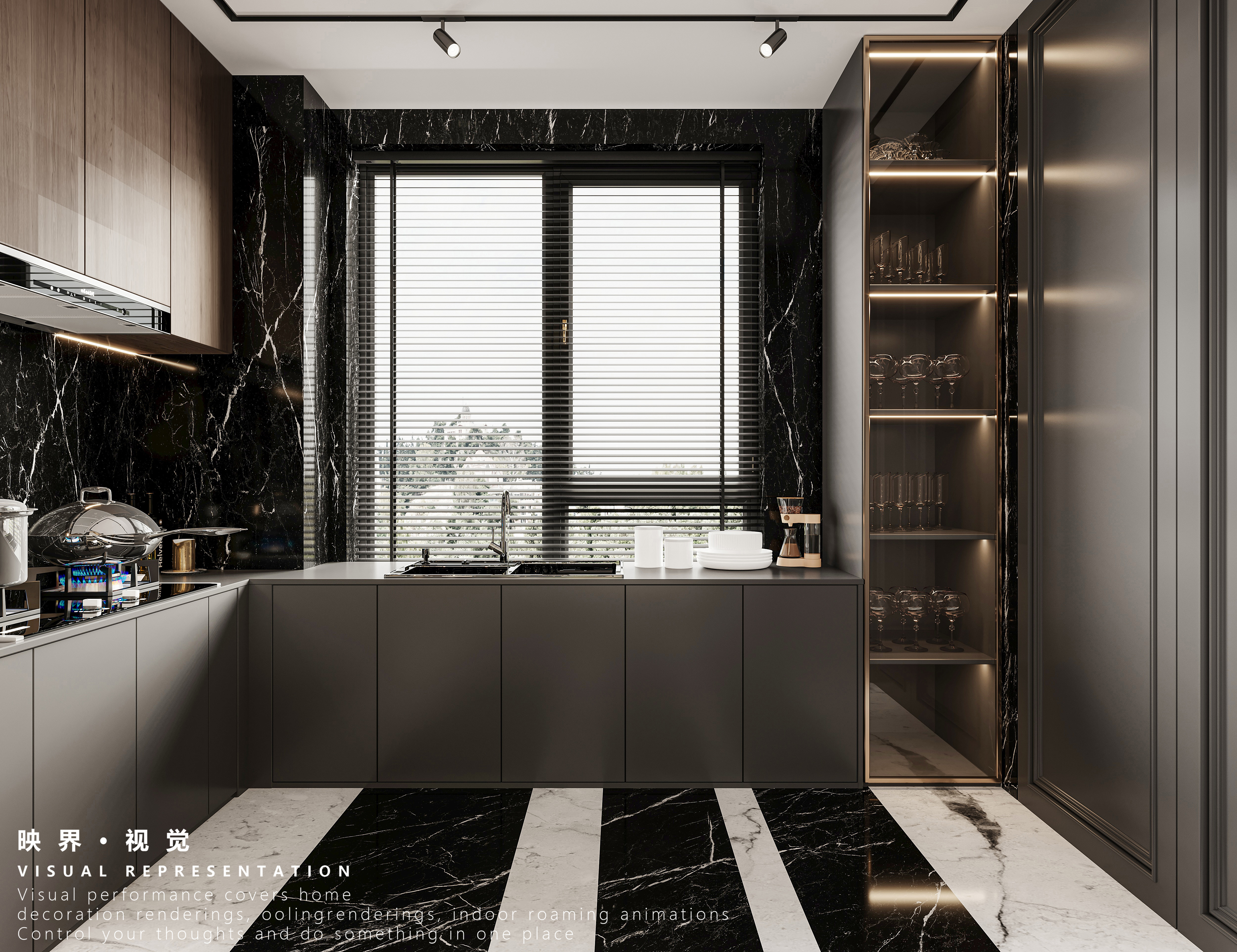 暗黑法式轻奢室内设计-8