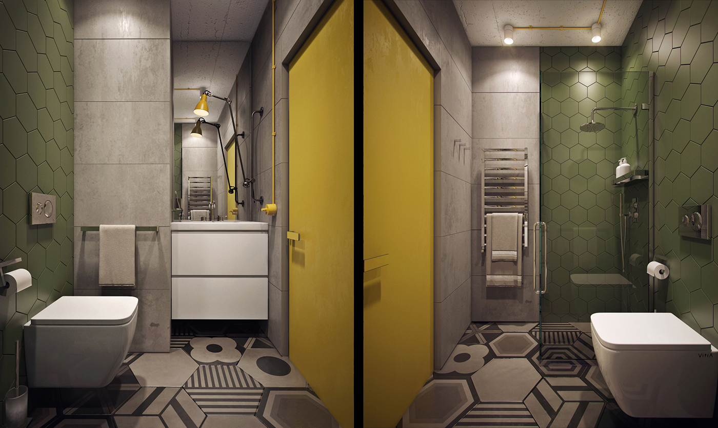 极简公寓设计搭配黄色点缀-21