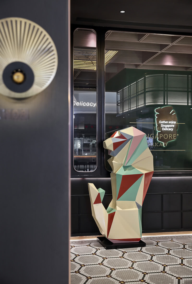 深圳商场餐厅设计「艺鼎新作·星美聚」跟随‘鱼尾狮’,游走新加坡风情餐厅!-36