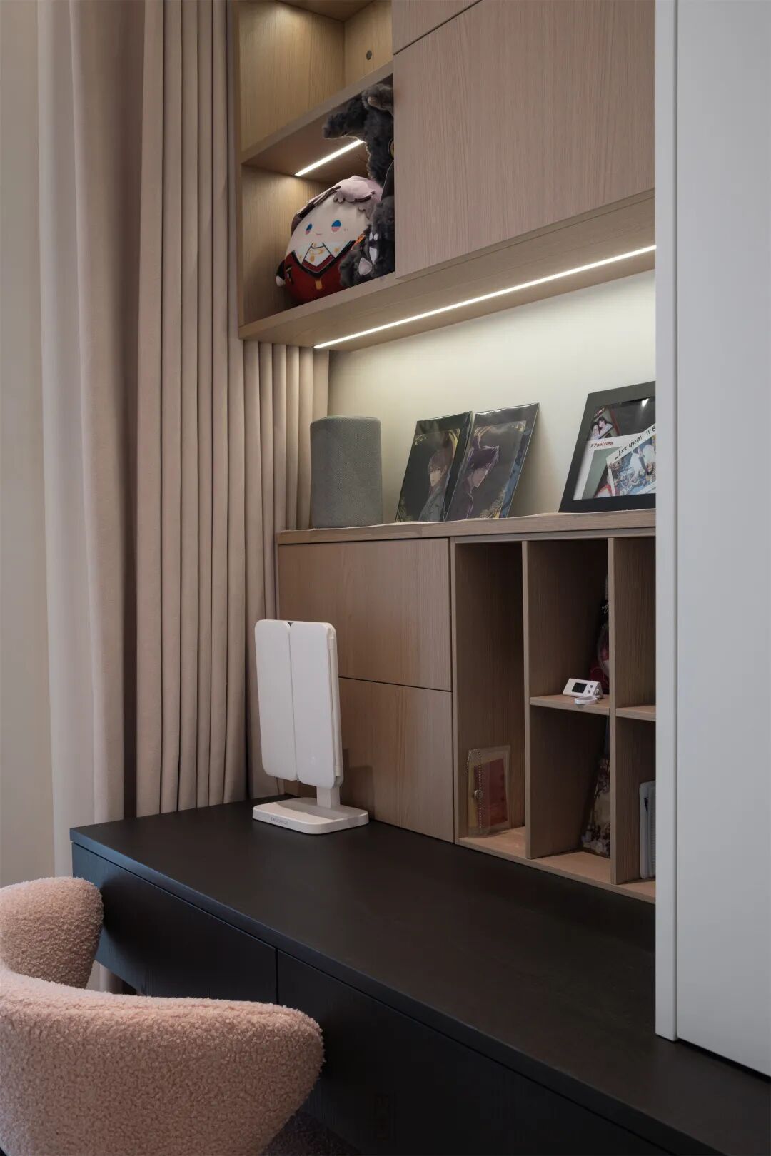 内舍软装丨128㎡奶油意式风，打破传统横厅布局，让空间更宽敞！-47