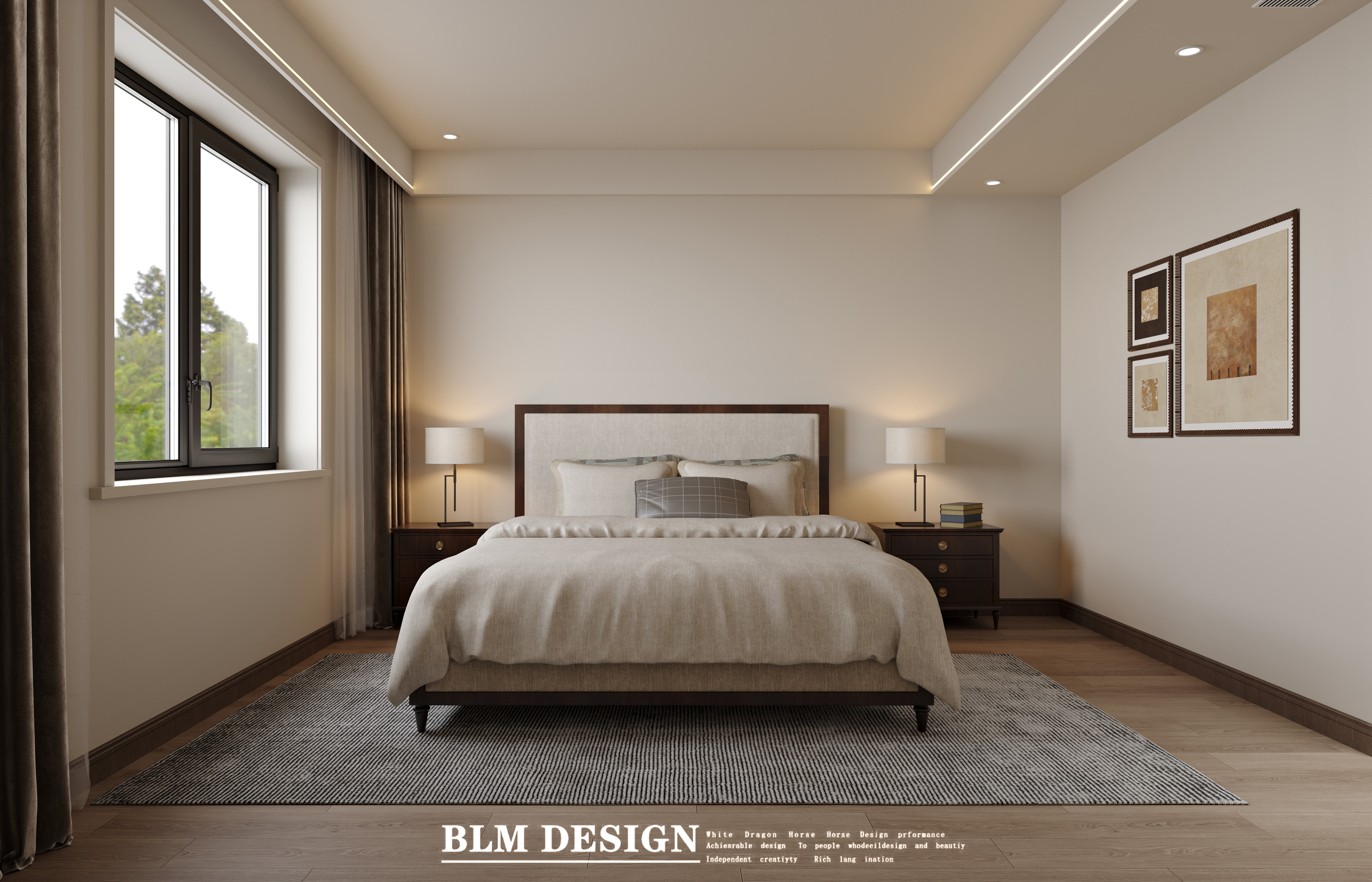 现代中古家装效果图案例-8