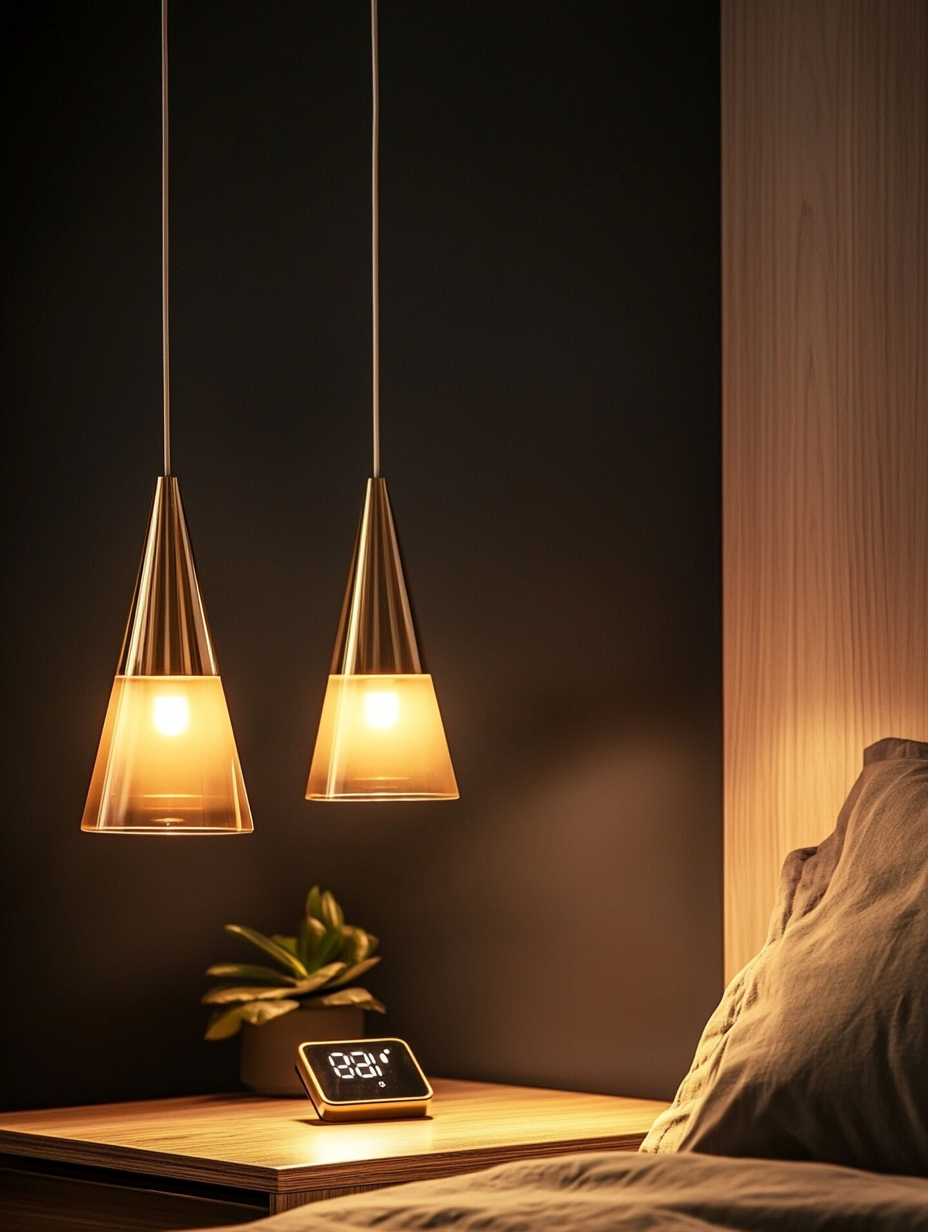 MJ生成实景  夜间氛围台灯场景-5