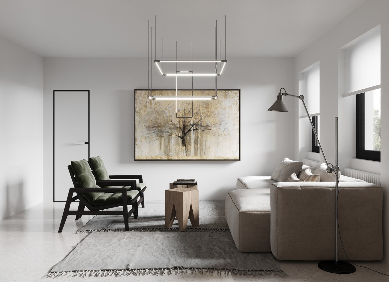 白色系现代极简风公寓-1