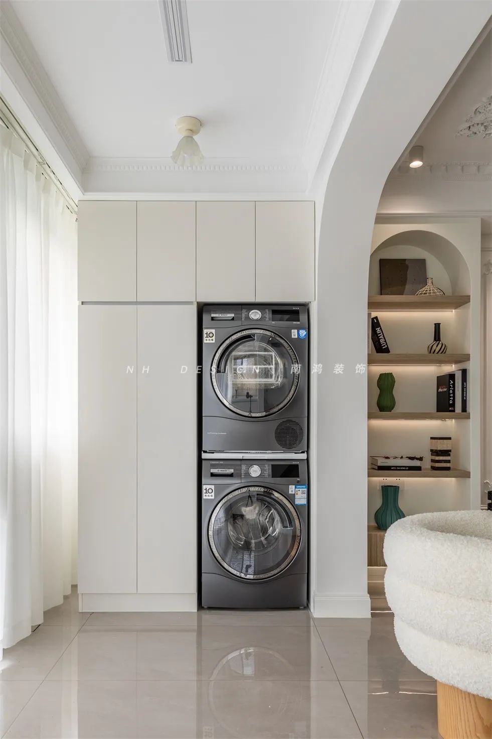 杭州府苑新村104㎡轻法式浪漫家居设计丨中国杭州丨浙江南鸿装饰-57