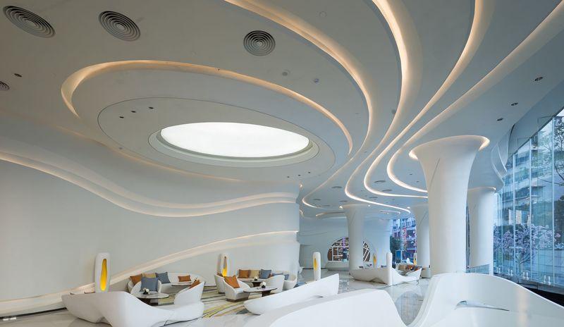 武汉万松九里售楼处 | 圆弧曲直的艺术空间-8