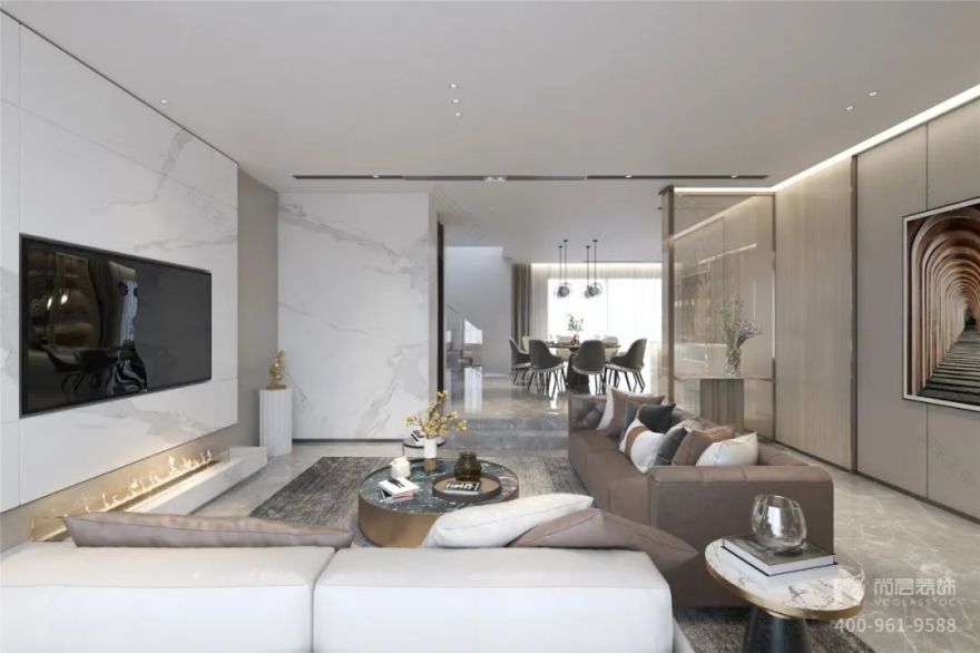 上海乔爱别墅 | 现代简约风,家的艺术表达-0