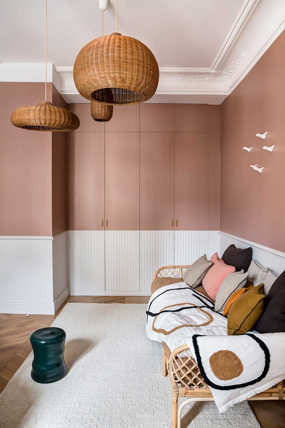 巴黎时尚公寓 | 弧形设计与色彩的完美结合-9