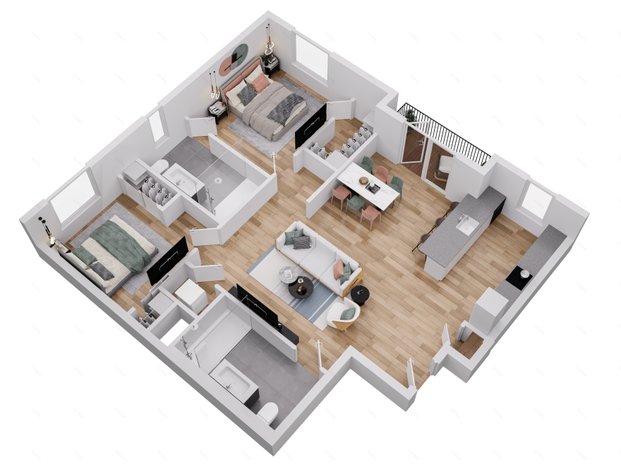 Steep and Bird's eye views with measurements-3