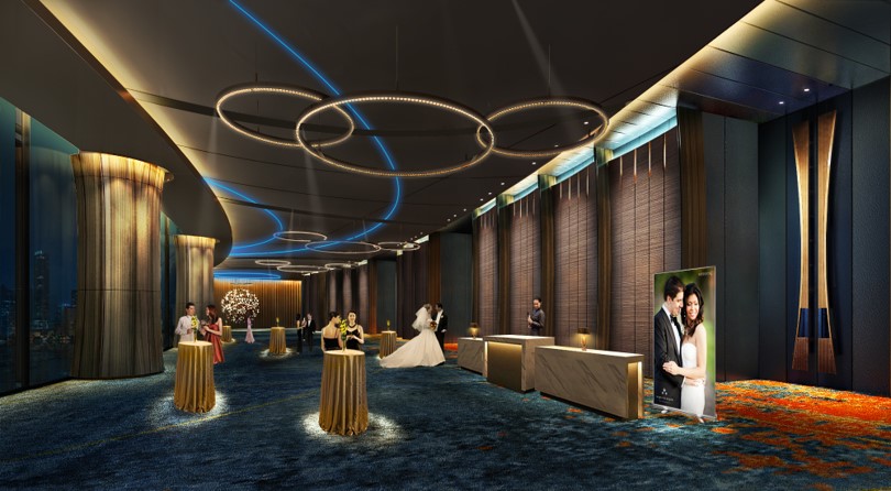 山东日照喜来登大酒店室内外灯光设计方案丨中国日照-19