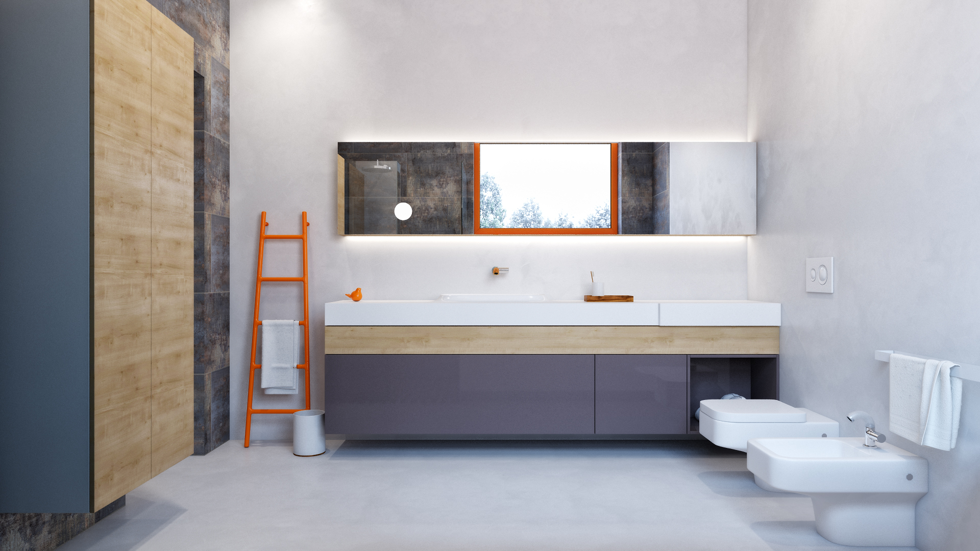 乌克兰基辅现代家庭阁楼设计-14