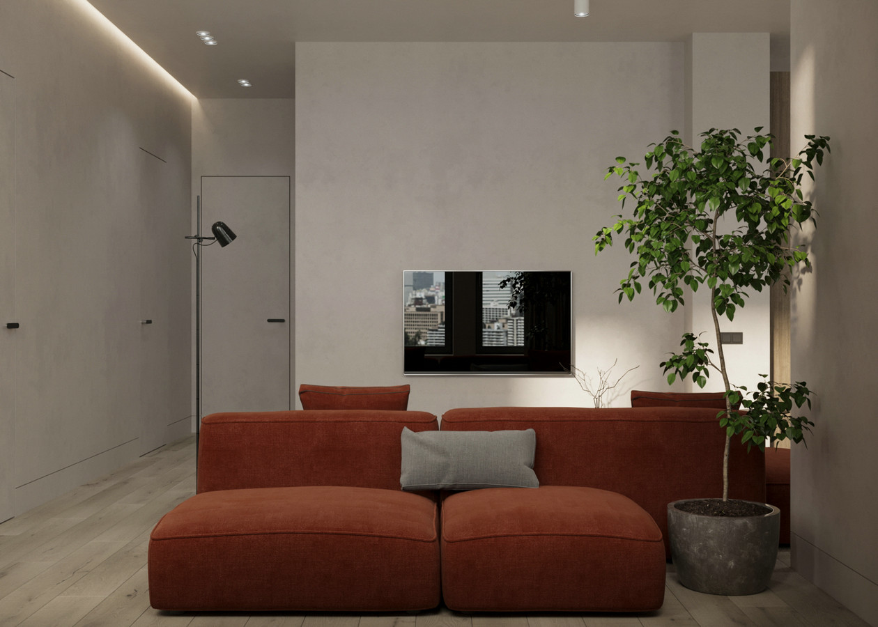 94㎡高级灰色系公寓设计-5