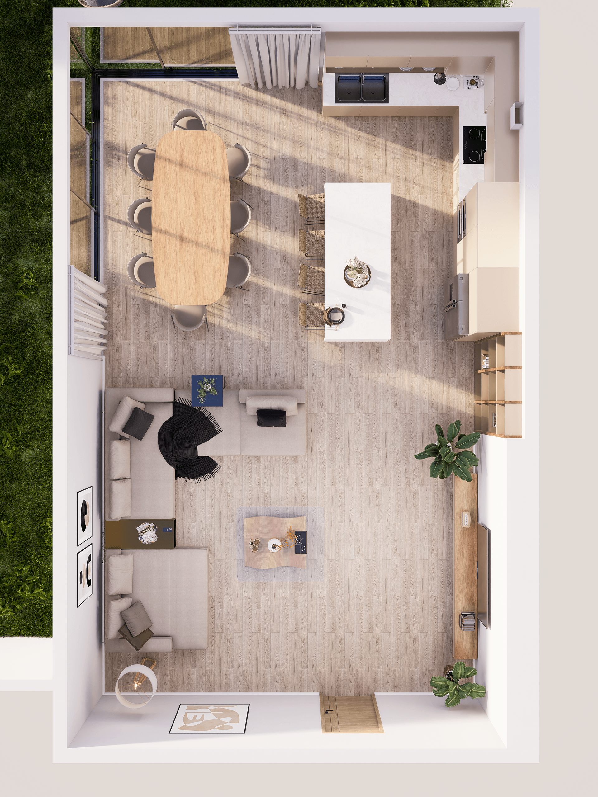 Equilibrio Natural: Interior, Luz y Jardín-7