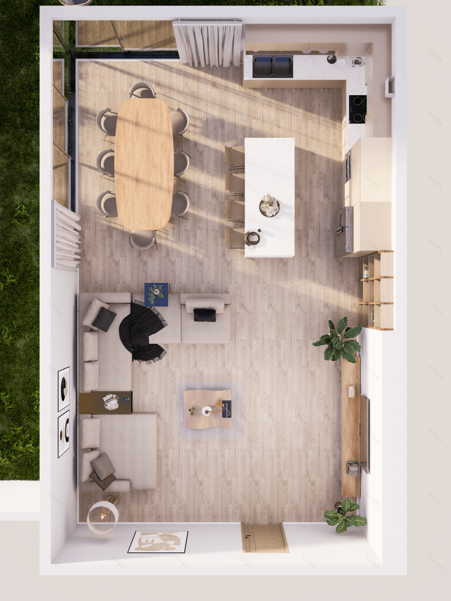 Equilibrio Natural: Interior, Luz y Jardín-7