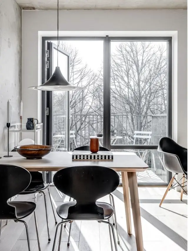 瑞典 40m2 灰混凝土时尚公寓 | 工业风与温馨家居的完美结合-9