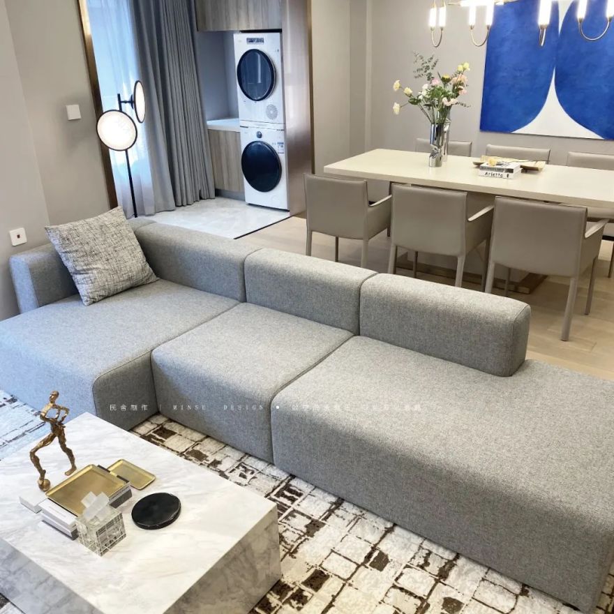 福州金辉溪溪里住宅空间 | 简约色彩与质感生活的融合-9