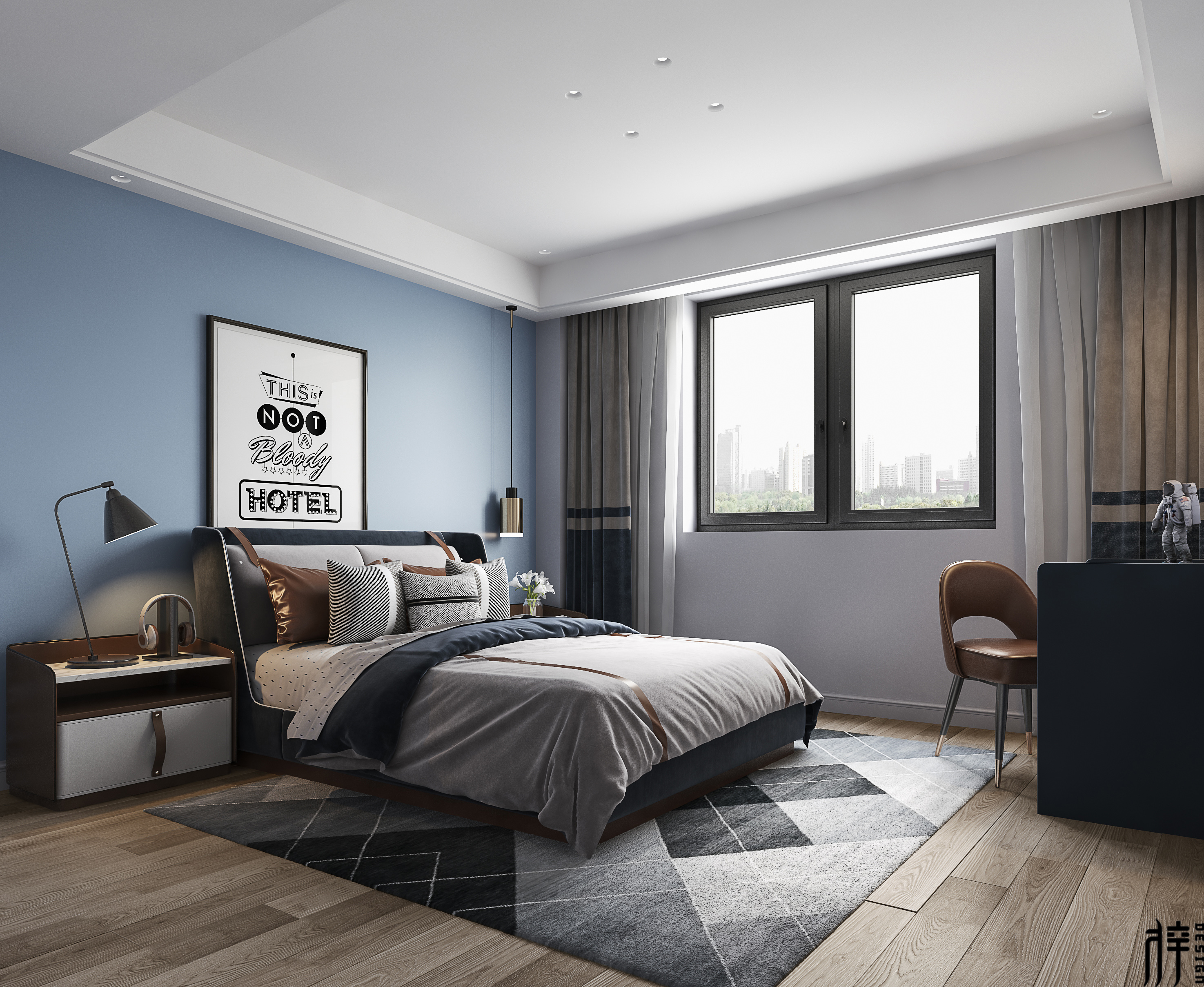 北欧平层设计 · 极简之美的空间呈现丨梓空间视觉-12