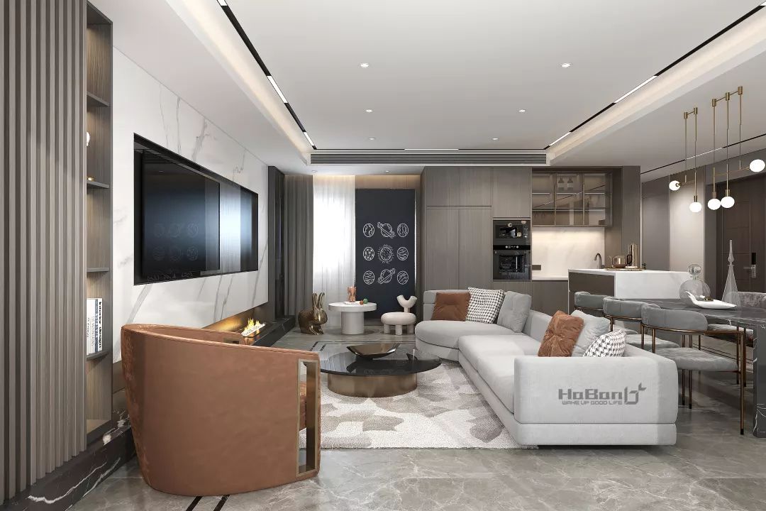 现代咖色家居,温馨舒适空间-9