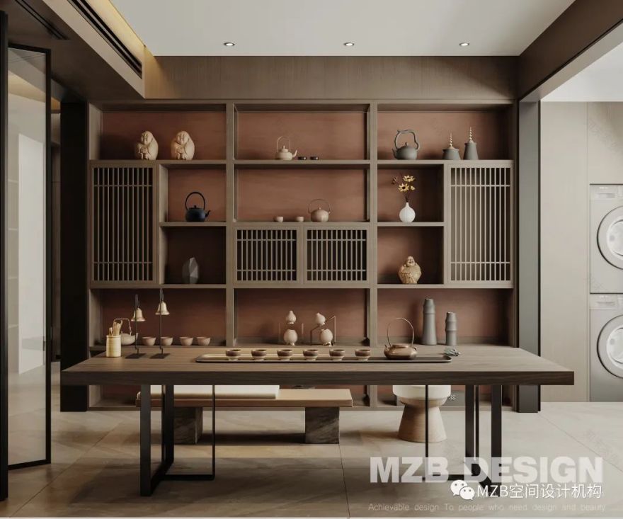 绿地 V 岛现代中式风格设计丨MZB 空间设计机构-17