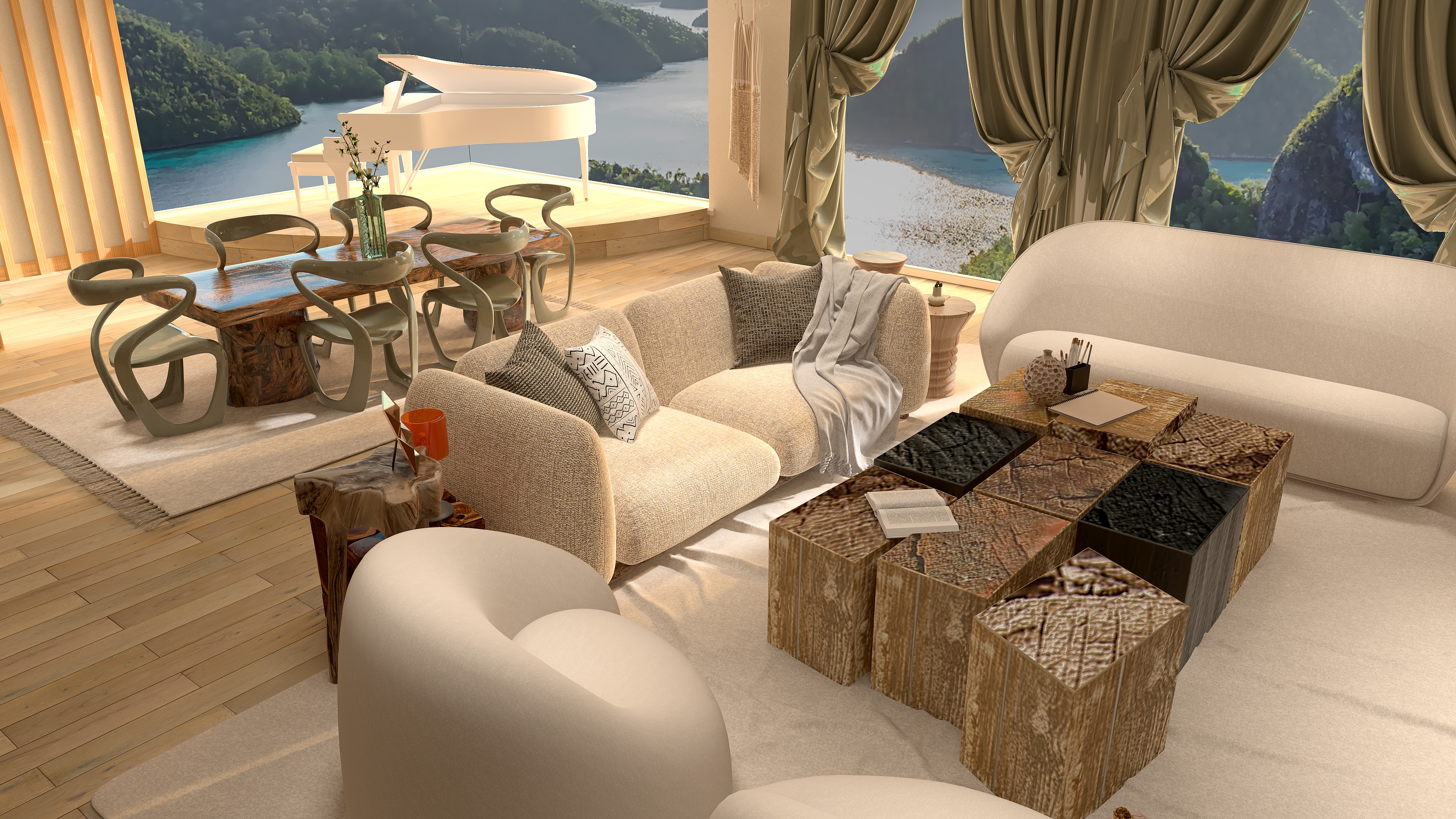 Iris Van Herpen 风格客厅设计-7