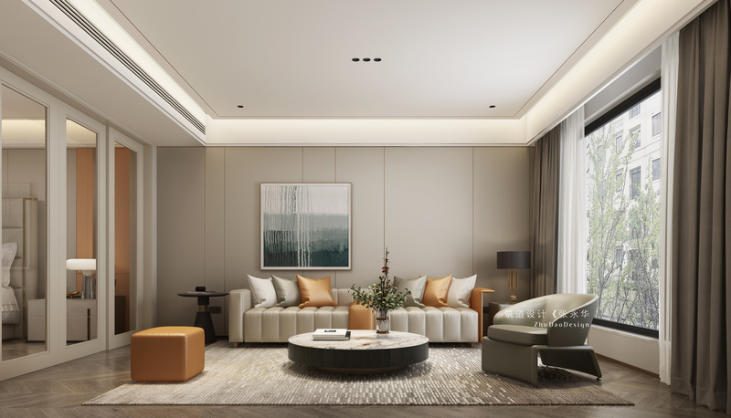 流动的光 · 现代轻奢大平层设计-5