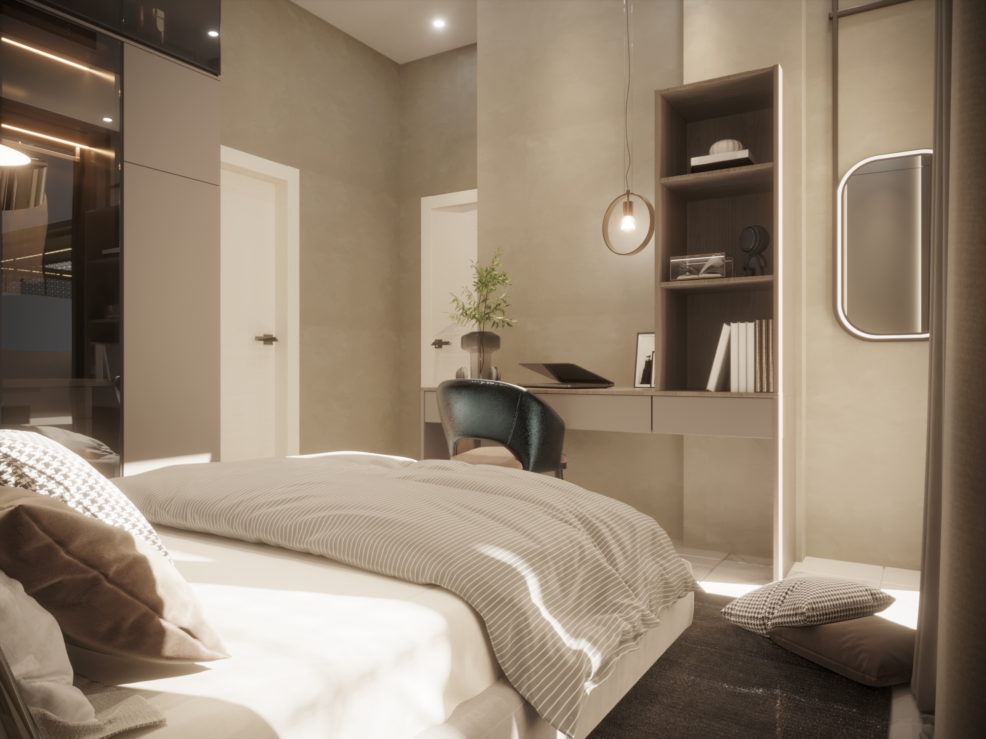 Boy Bed Room and Bath Room Villa Modern-3