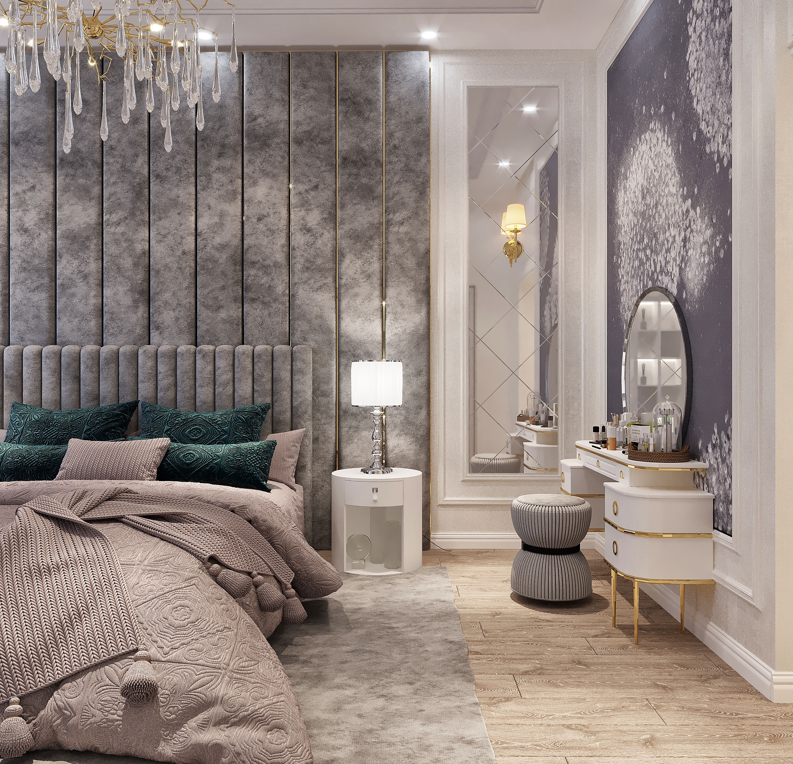 Master Bedroom, Bathroom and Gardirob design-2