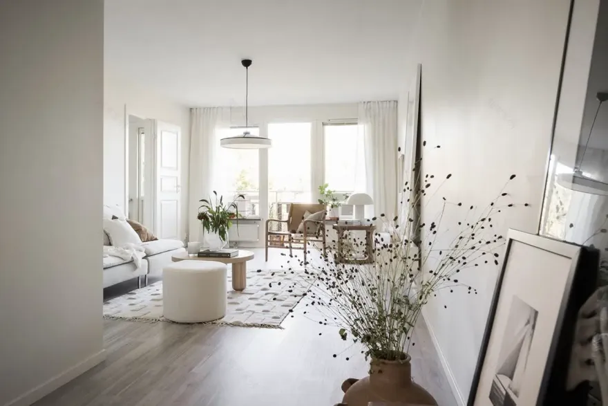 瑞典 63m2 一室公寓的极简之美-1