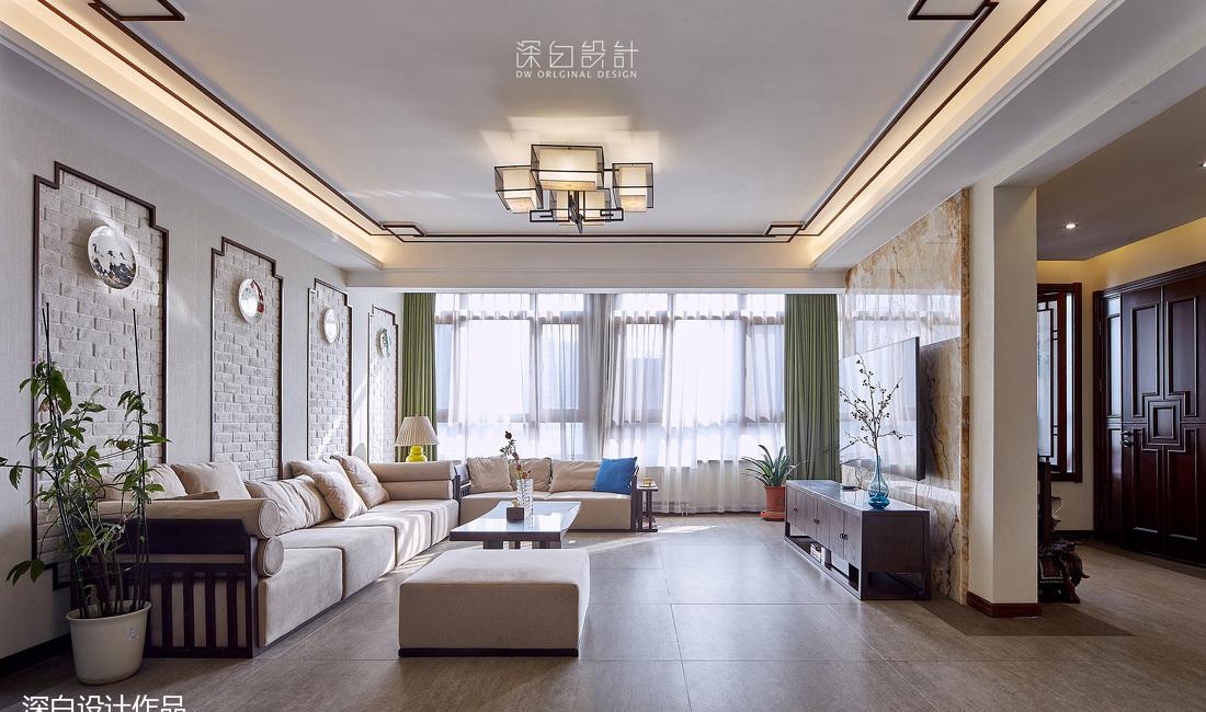 深白设计丨平层丨【深白作品】拾壹楼--中式休闲-1