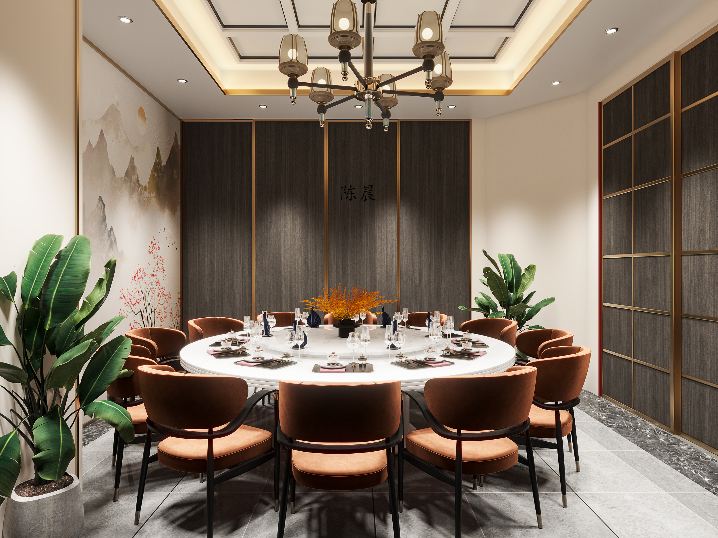 工装案例——国潮火锅店设计-8