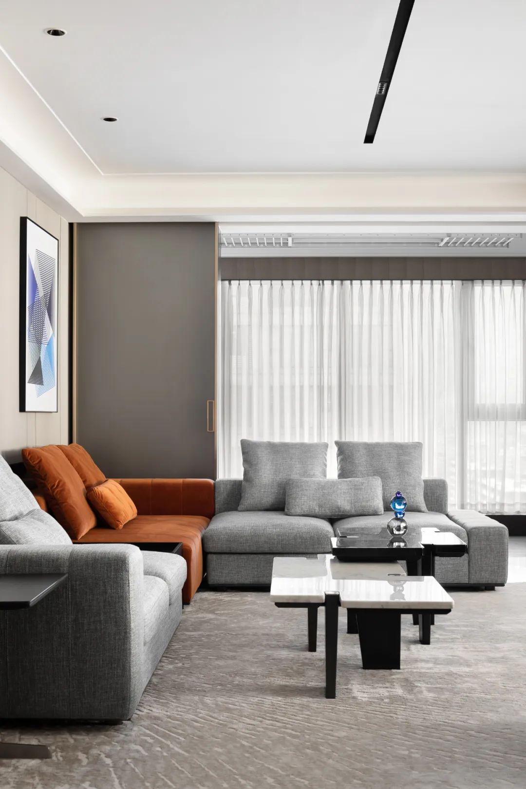 山水国际 · 现代轻奢的宁静家居空间丨中国杭州丨品冠设计-9